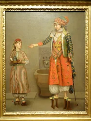 Une femme franque et sa servante